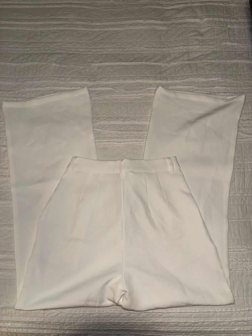 Princess Polly White High-Waist Dress Pants - Picture 2 of 6